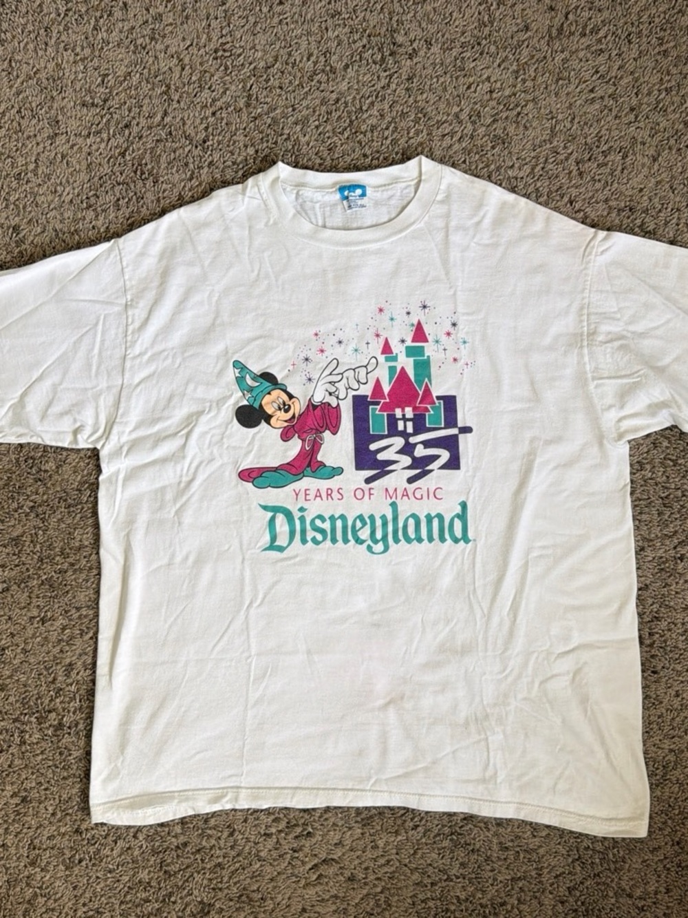 Vintage Disneyland 35th Anniversary 1990 Mickey Sorcerer T-Shirt